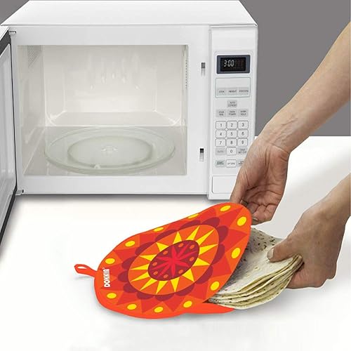 Miniatura 3 de SOKKIA Calentador de tortillas, bolsa de tela aislante de 12 pulgadas, bolsa de tela para usar en microondas para mantener la comida caliente y
