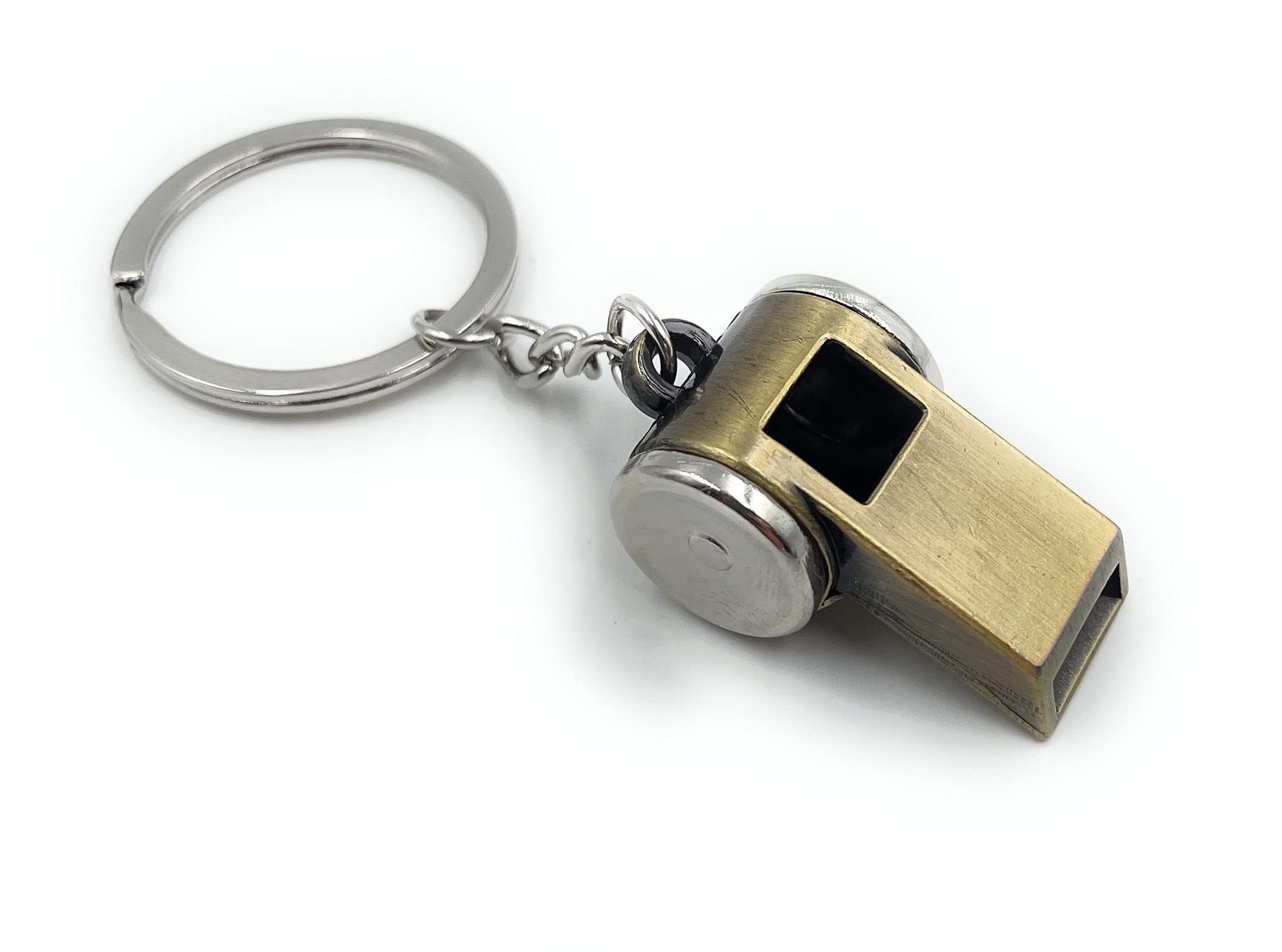 H-Customs Women's Silver Whistle Referee Keyring Pendant