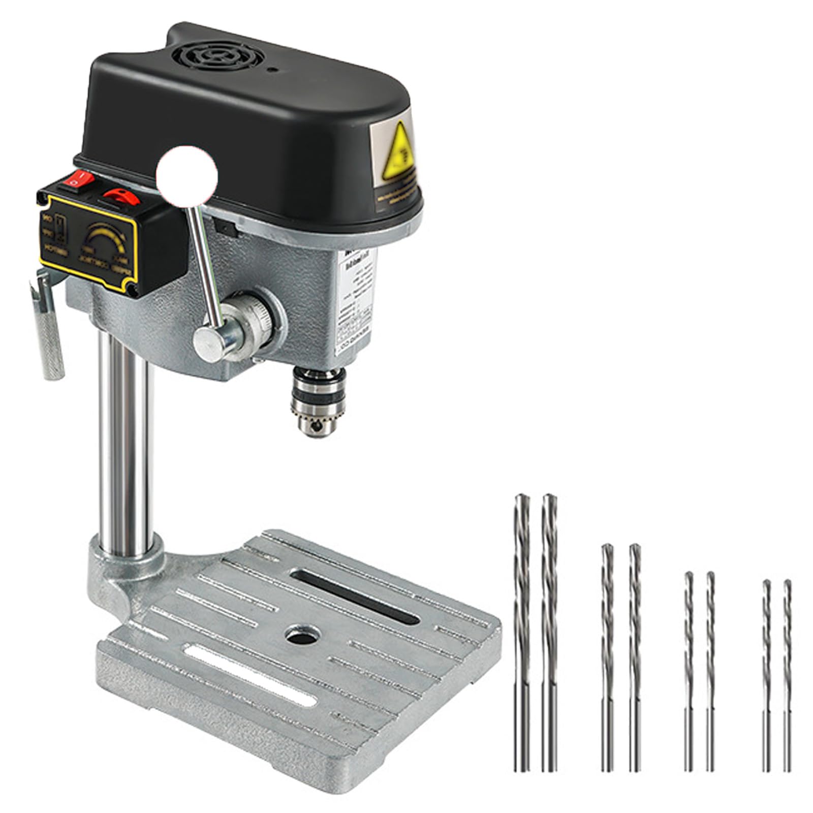 Taladro De Banco Mini De 340w, Taladro Eléctrico Portátil De Mesa, Ajustable A 3 Velocidades, Velocidad Máxima: 16000 Rpm, Rendimiento Potente, Para Joyeros, Carpinteros, Mecánicos Y Aficionados