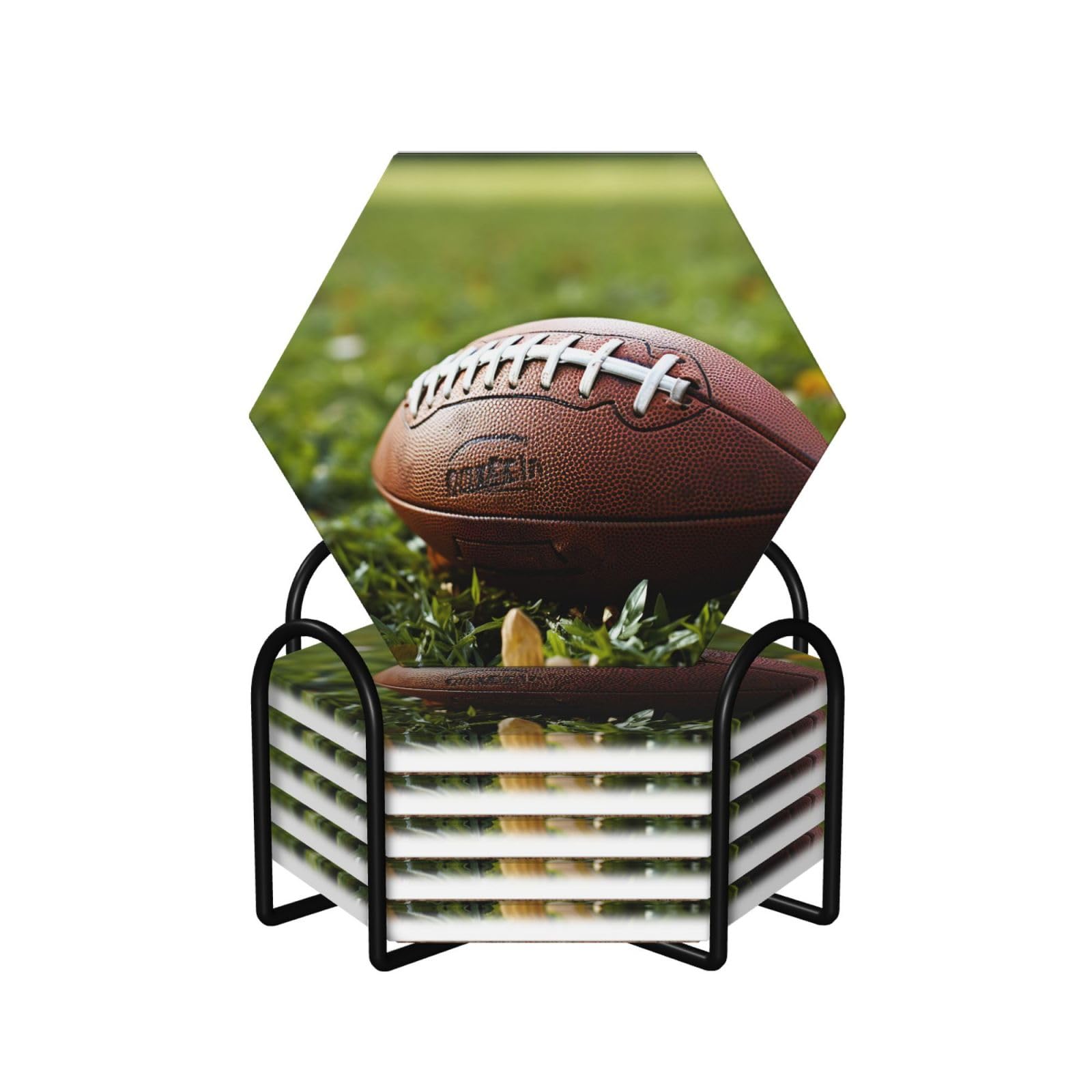 Dessous de verre céramique football pour vos soirées match entre amis à la maison
