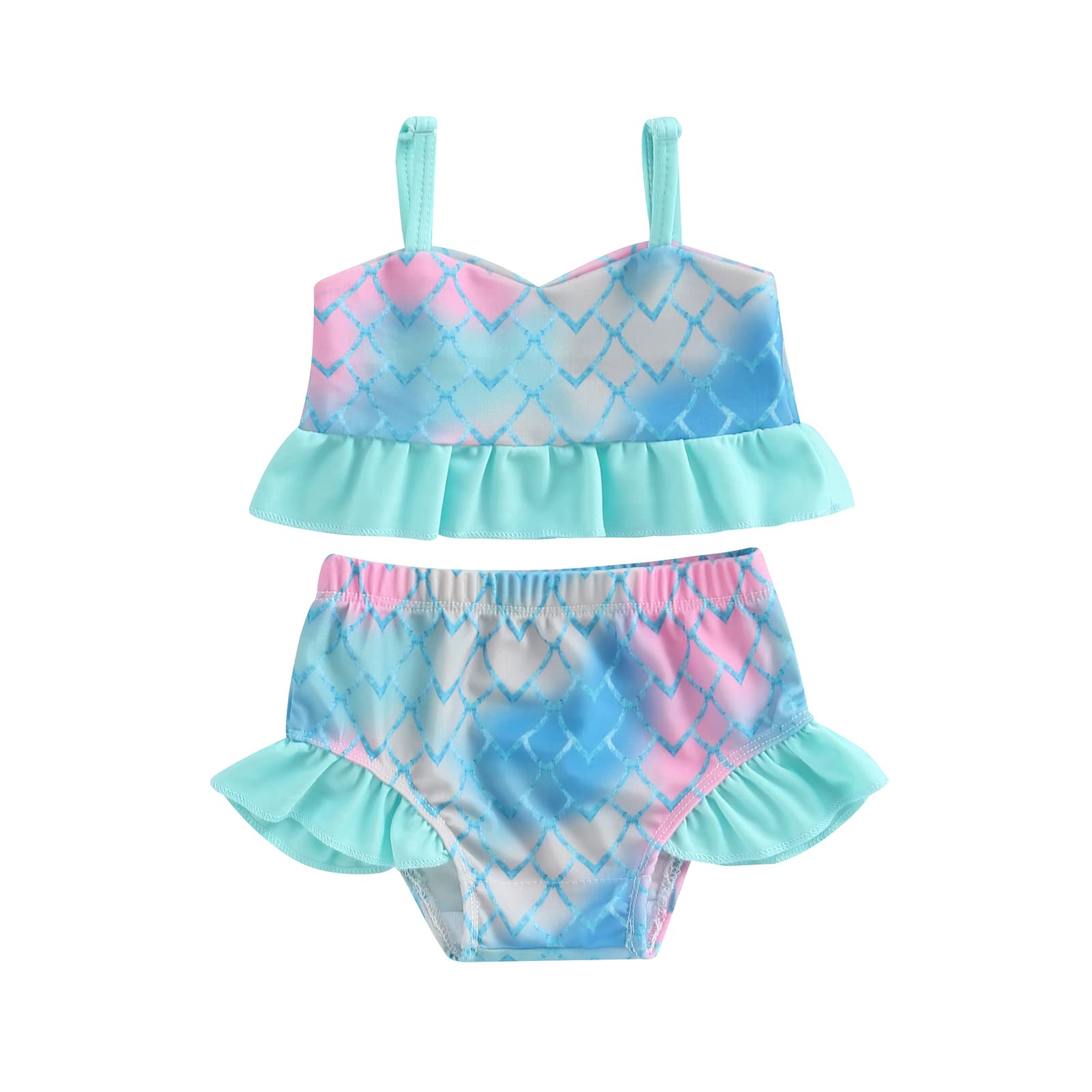 Toddler Girl Swimsuits Infant Baby Girl Bathing Suit Bikini Sets Swimwear 3 Piece Summer Beach Outfit Top Shorts Hat