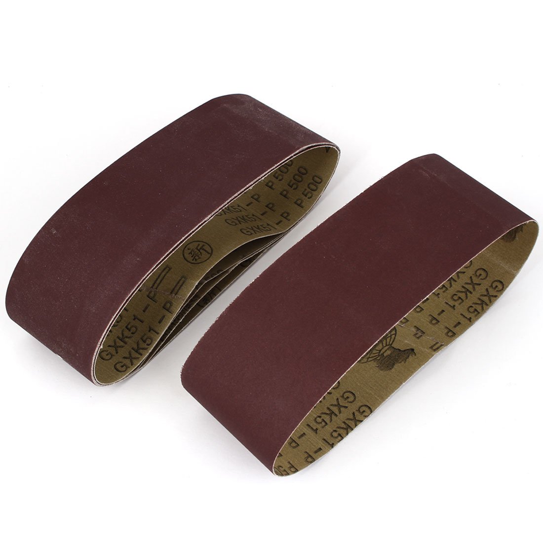 Aexit 533mmx75mm 500 Abrasive Wheels & Discs Grit Abrasive Sanding Belt Flap Wheels Sandpaper 5pcs