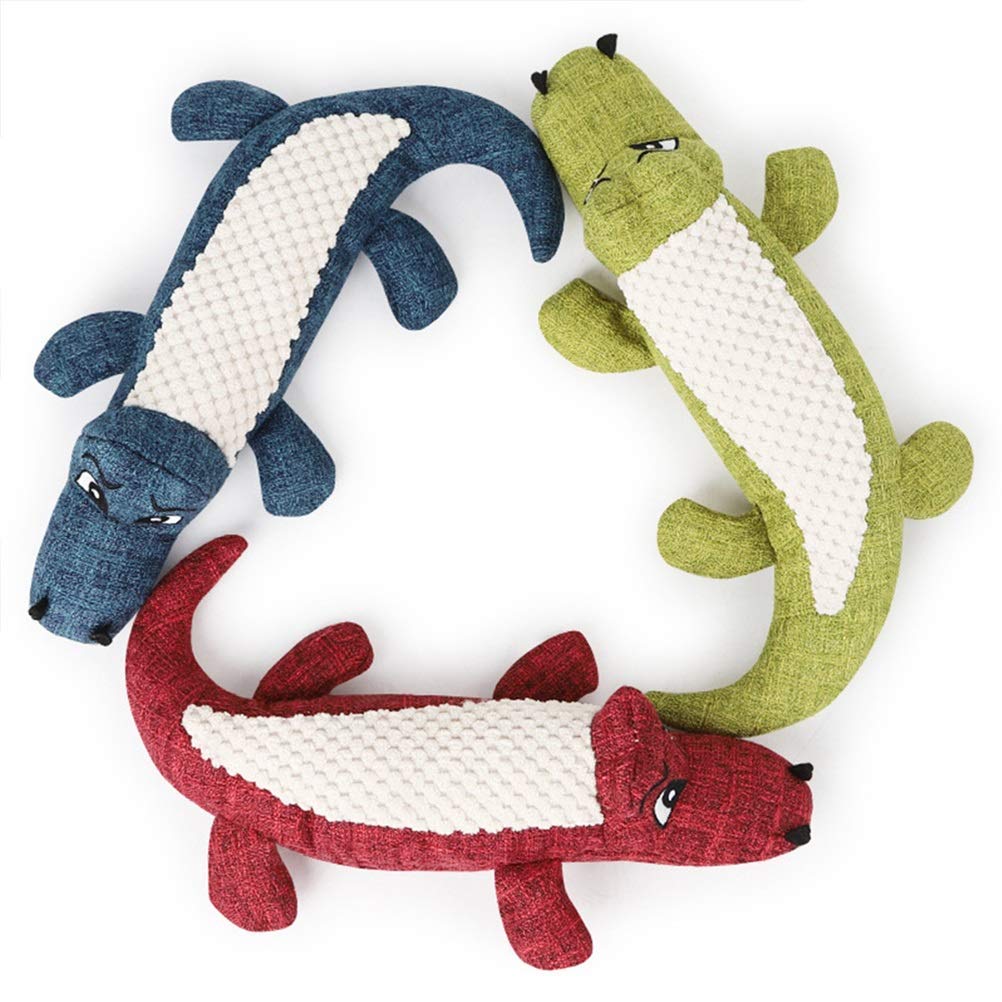 MU Kreative Haustier Hund Spielzeug Leinen Plüsch Krokodil Tier Spielzeug Hund Kauen Quietschende Geräusche Spielzeug Reinigung Zähne Liefert Haustier Zubehör Pet Toy,Grün