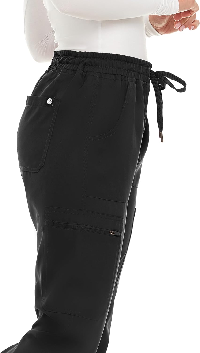 MediChic Stretch Jogger Scrub Pants with Zipper Side Pocket Scrubs, Available in 13 Colors from XS-2X - Image 5