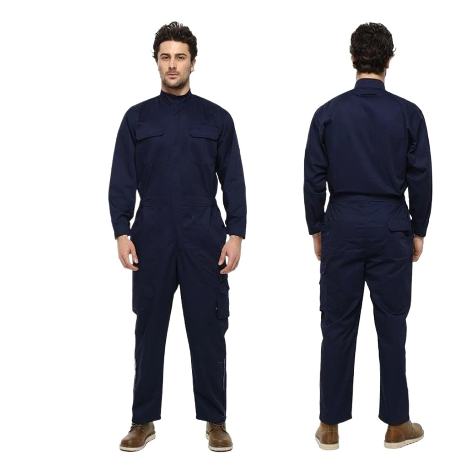 Abbigliamento da Lavoro Uomo Tute da Lavoro for Uomo for riparatore di verniciatura Abbigliamento Taglie Forti protettive Uniformi Sicurezza(Deep Blue,XL)