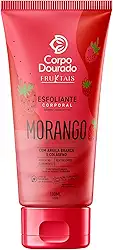 Corpo Dourado Fruktais Esfoliante Morango e Colágeno 180g | Firmeza e Luminosidade | Ativos Rejuvenescedores e Argila Branca