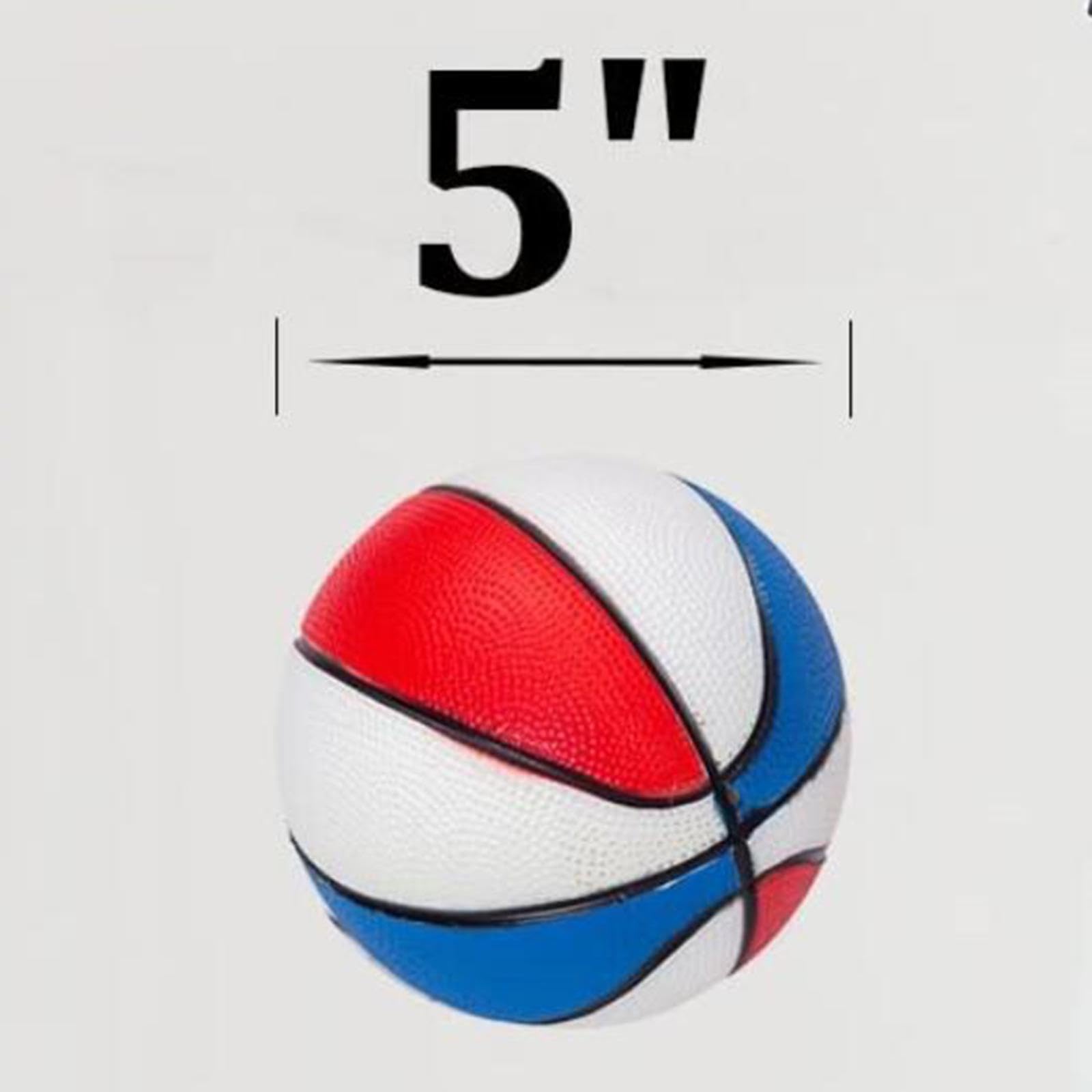 Mini Trampoline Basketball Hoop, Mini Basketball Hoop for Trampoline with Pump and Mini Ball Boys Girls Trampoline Attachment Accessory, 45cm Colored Ball