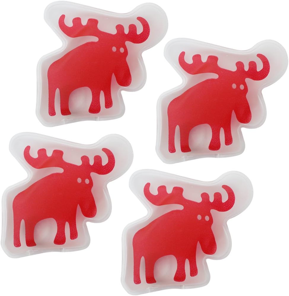 com-four® 4X Calentador de Bolsillo Reutilizable - Calentador de Manos con Motivo de Alce para niños (Alce)