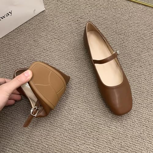 WENJIAZHIZHI Women's Round Toe Mary Janes Cute Bow Ballet Flats Elegant Low-Heel Girls Dress Shoes Wedding Slip-ons3