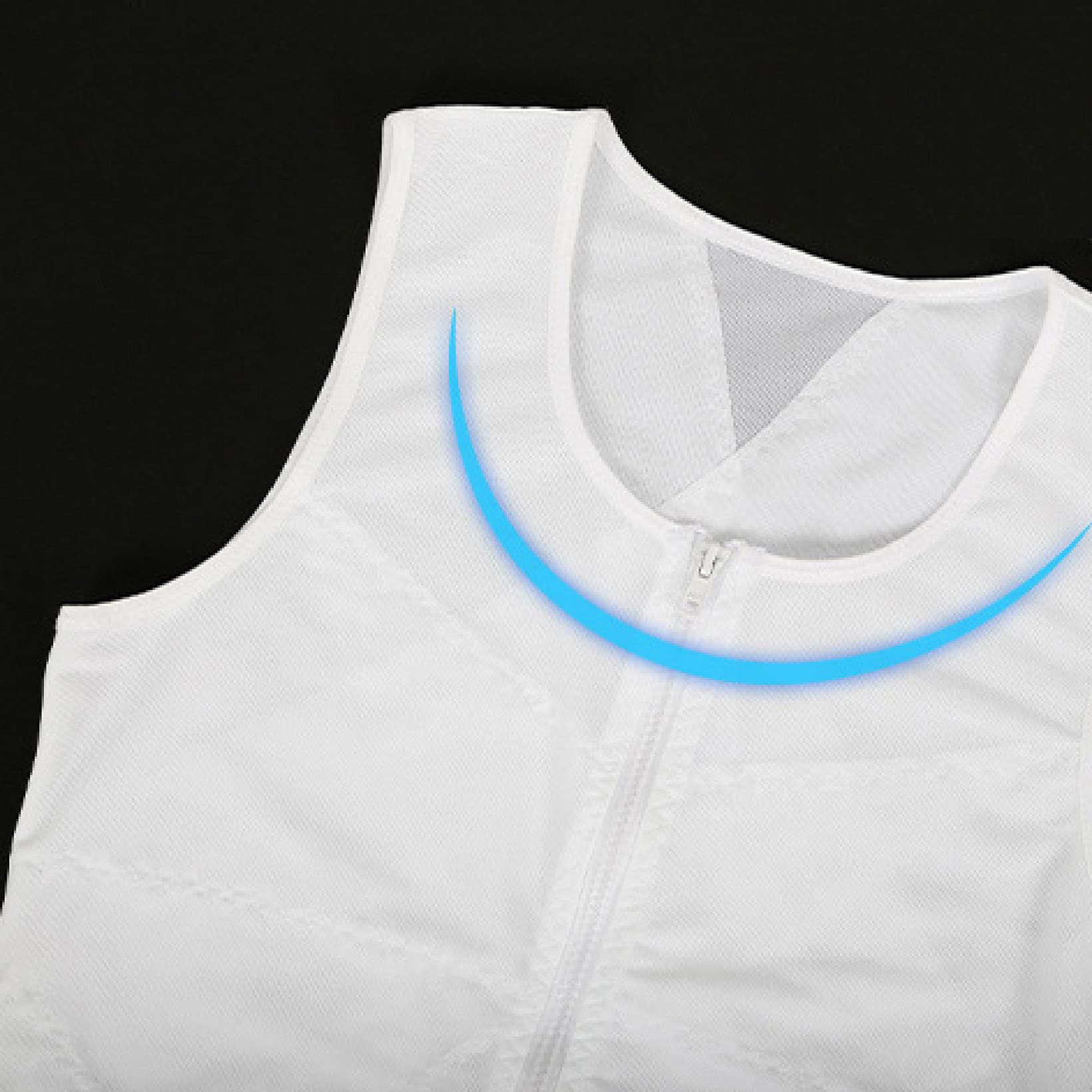 TTDGYYXW Top Modellanti da Uomo - Magliette compressive per Il Controllo della Pancia con Gancio e Cerniera - Magliette da Allenamento per dimagrire