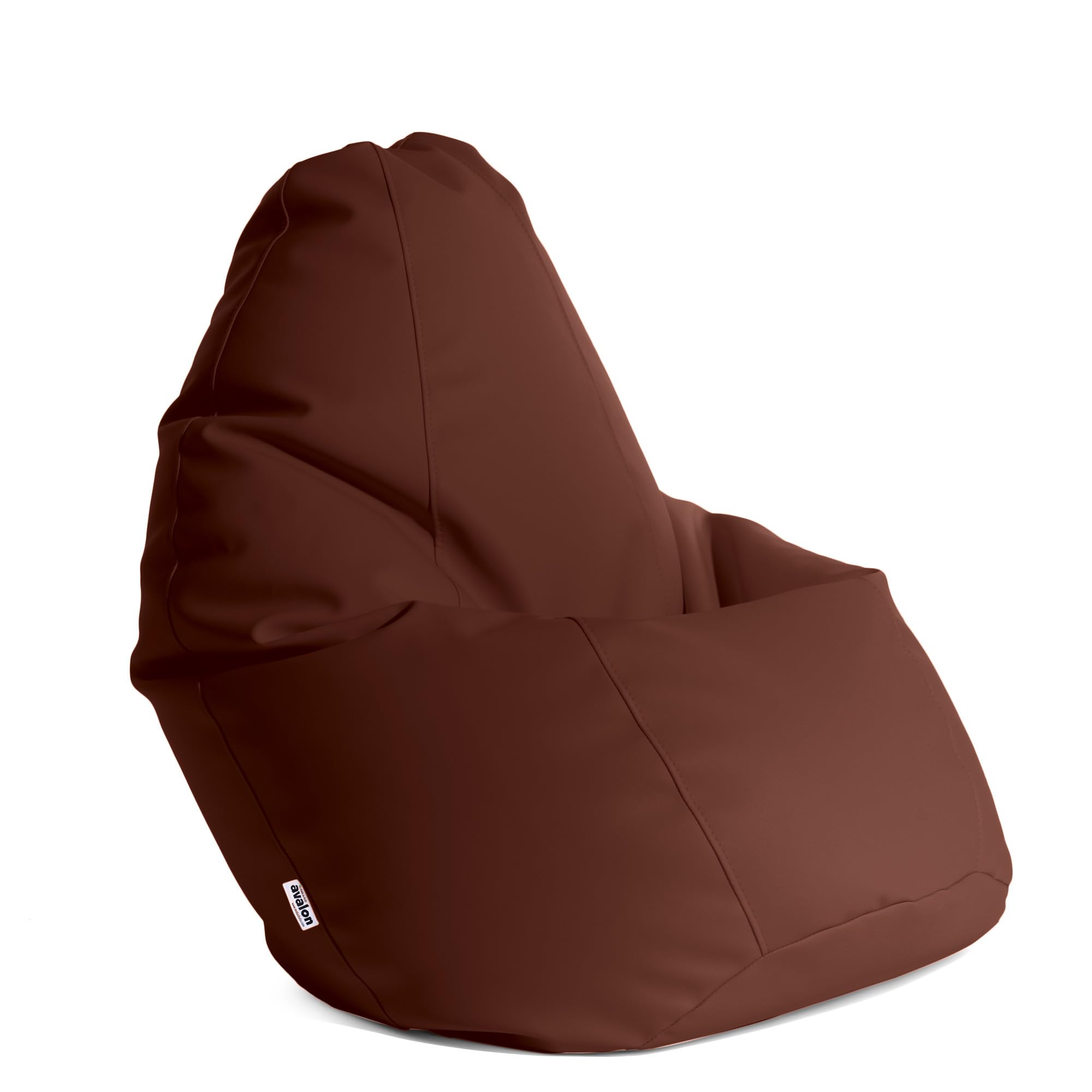 Avalon Puff Poltrona Sacco Grande Bag L Mamba 80x80x125cm - 300 Litri Made in Italy in Finta pelle Imbottito per Ambiente Interno ed Esterno Colore Marrone