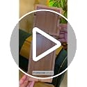 Image of Trendy Trays Bamboo Sofa Armrest Tray - 2 in 1 Couch Arm Tray with Detachable Couch Cup Holder - Anti-Slip Foldable Sofa Rectangular Table Tray - Holder for Drinks Cup Cellphone Remote Snacks, Beige