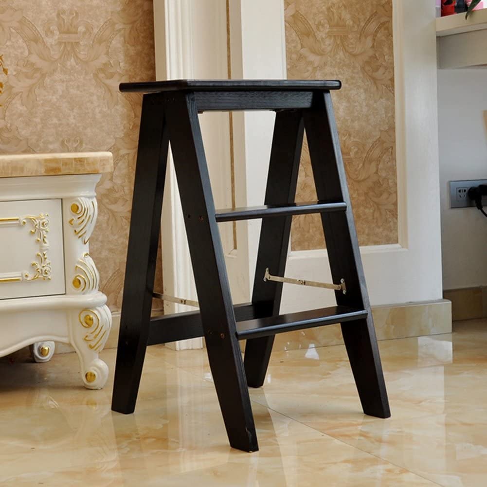 Tabouret échelle pliant LUNEZY en bois : parfait pour organiser votre cuisine