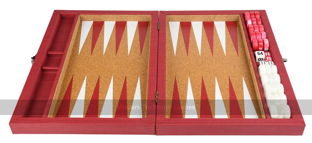 Anchor Red 13-Inch Travel Backgammon Set