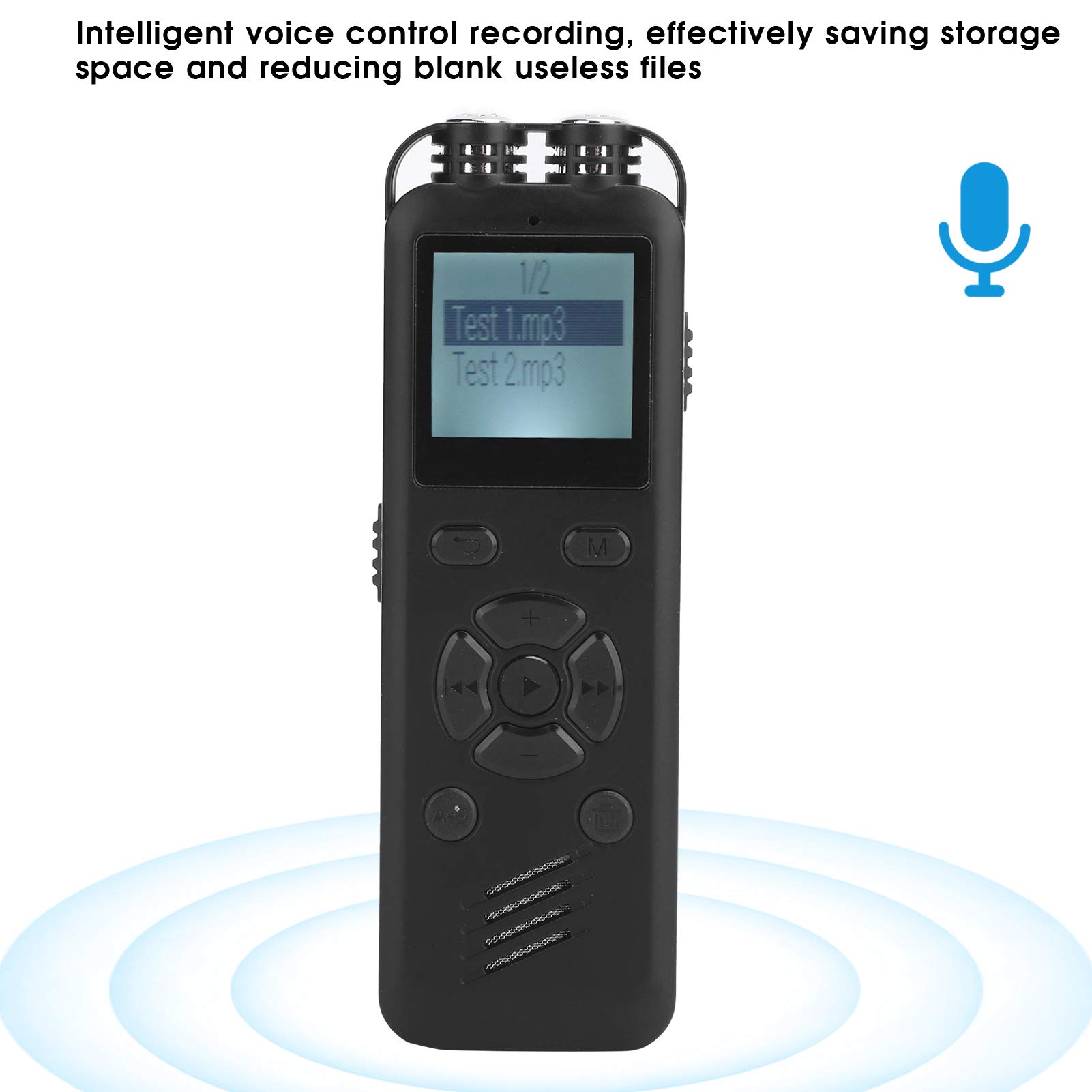 Lettore di Registrazione Professionale Senza Perdita MP3/WAV da 8 GB, Registratore Vocale Stereo con Riduzione del Rumore Intelligente, Lettore Musicale MP3 con Display a LED, Registrazione di Segment