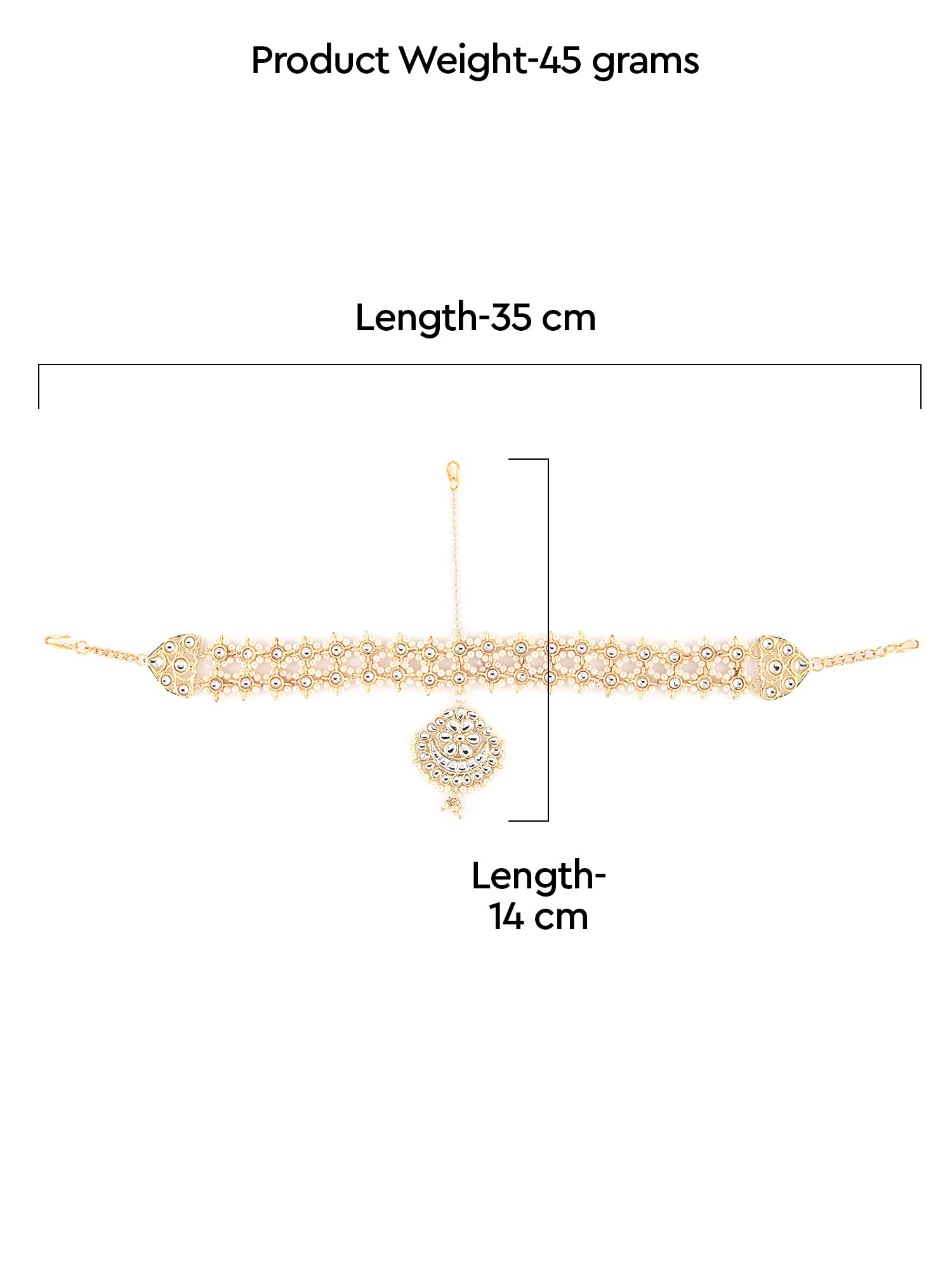 Tone Kundan & Bridal Matha Patti Maangtikka