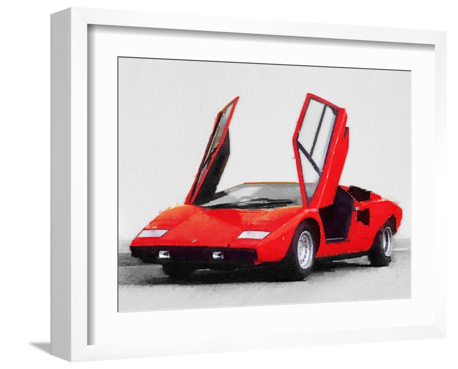 ❣️キャンバスアート❣️ Amazon.com: ART.COM Wall Art Print 1974 Lamborghini Countach Open