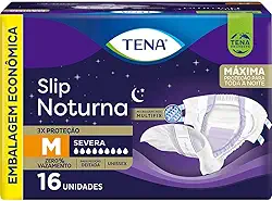 Tena Slip Noturna, Fralda Geriátrica para Incontinência Urinária, M - 16 unidades