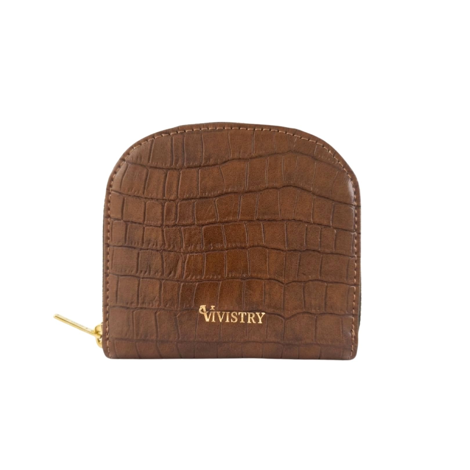 Compact Croco Zip Around Wallet | Premium Small Wallet with Multiple Card Slots and Coin Pocket | Perfect Rakhi/Rakshabandhan Gift Under 1000 (Tan)-image-23