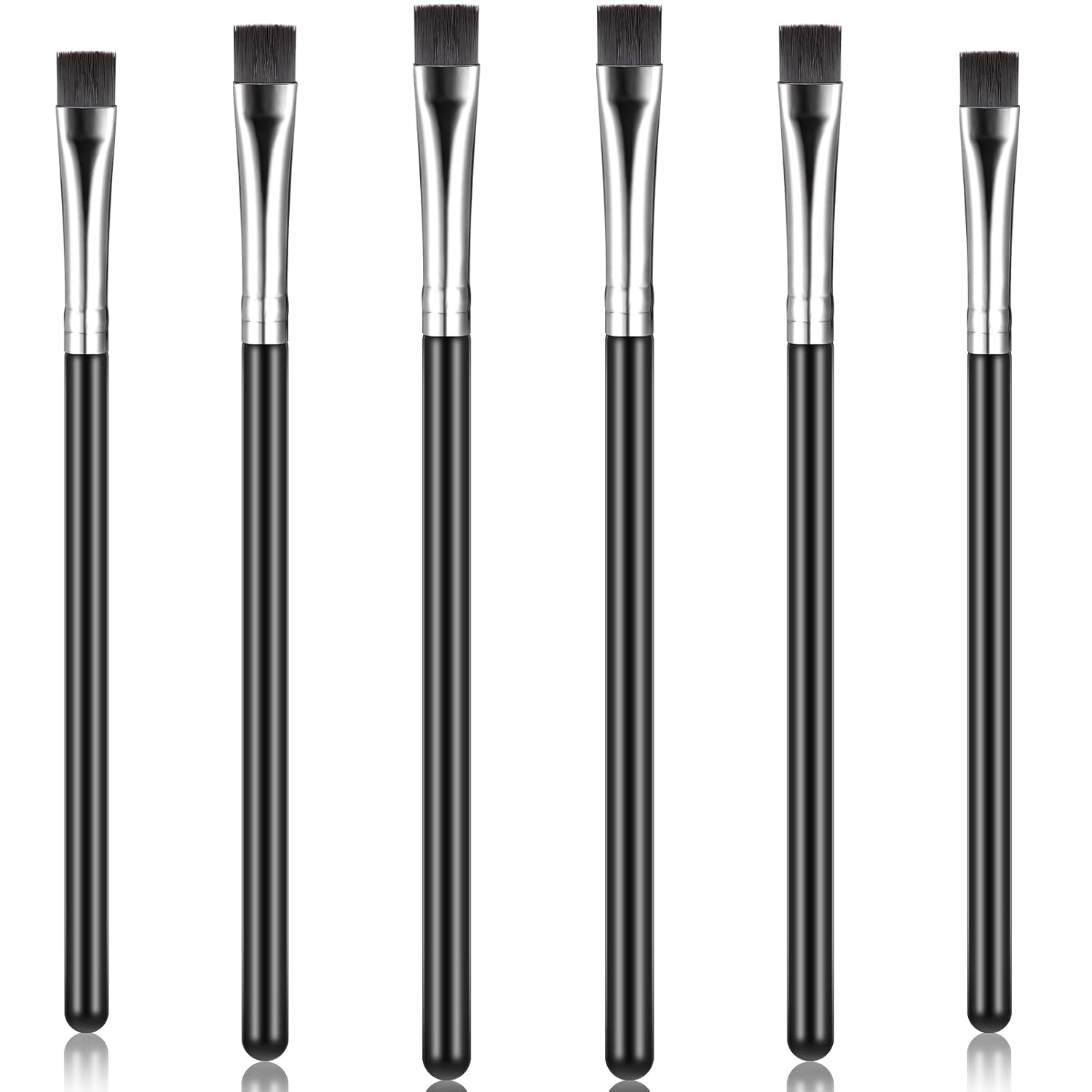 6 Pieces Flat Eyeliner Eyebrow Concealer Brush Small Flat Definer Brow Flat