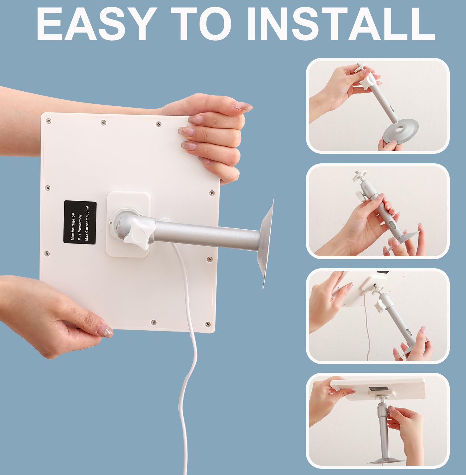 2x Ring Kamera Wandhalterung - 360° Verstellbar Für Innen & Außen