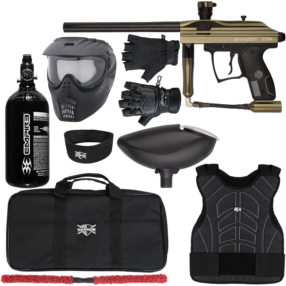 Action Village Kingman Spyder Xtra Level 1 Protector Paintball Gun Package Kit