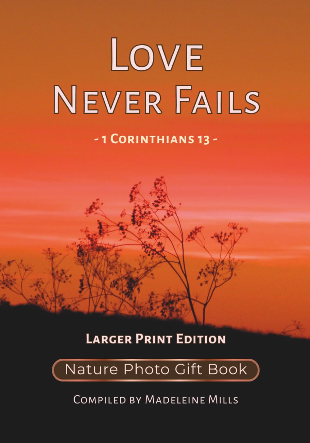 Love Never Fails: 1 Corinthians 13 - Nature Photo Gift Book – Larger Print Edition (Wedding Hymne Series)