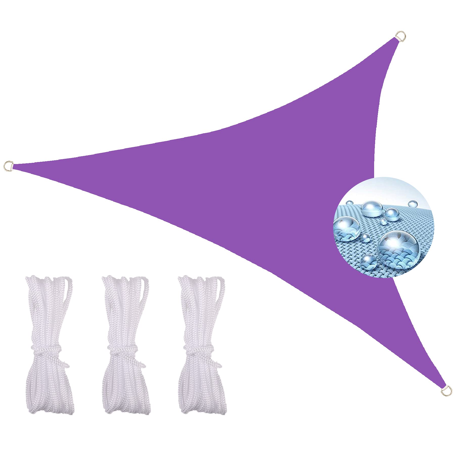 Auvent tissu imperméable 6x6x6m violet pour ombrage jardin et terrasse