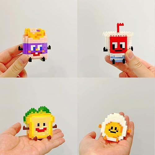 Miniatura 6 de Juego de bloques de construcción de alimentos, mini bloques de construcción, ladrillos de construcción de comida rápida, juego de construcción de