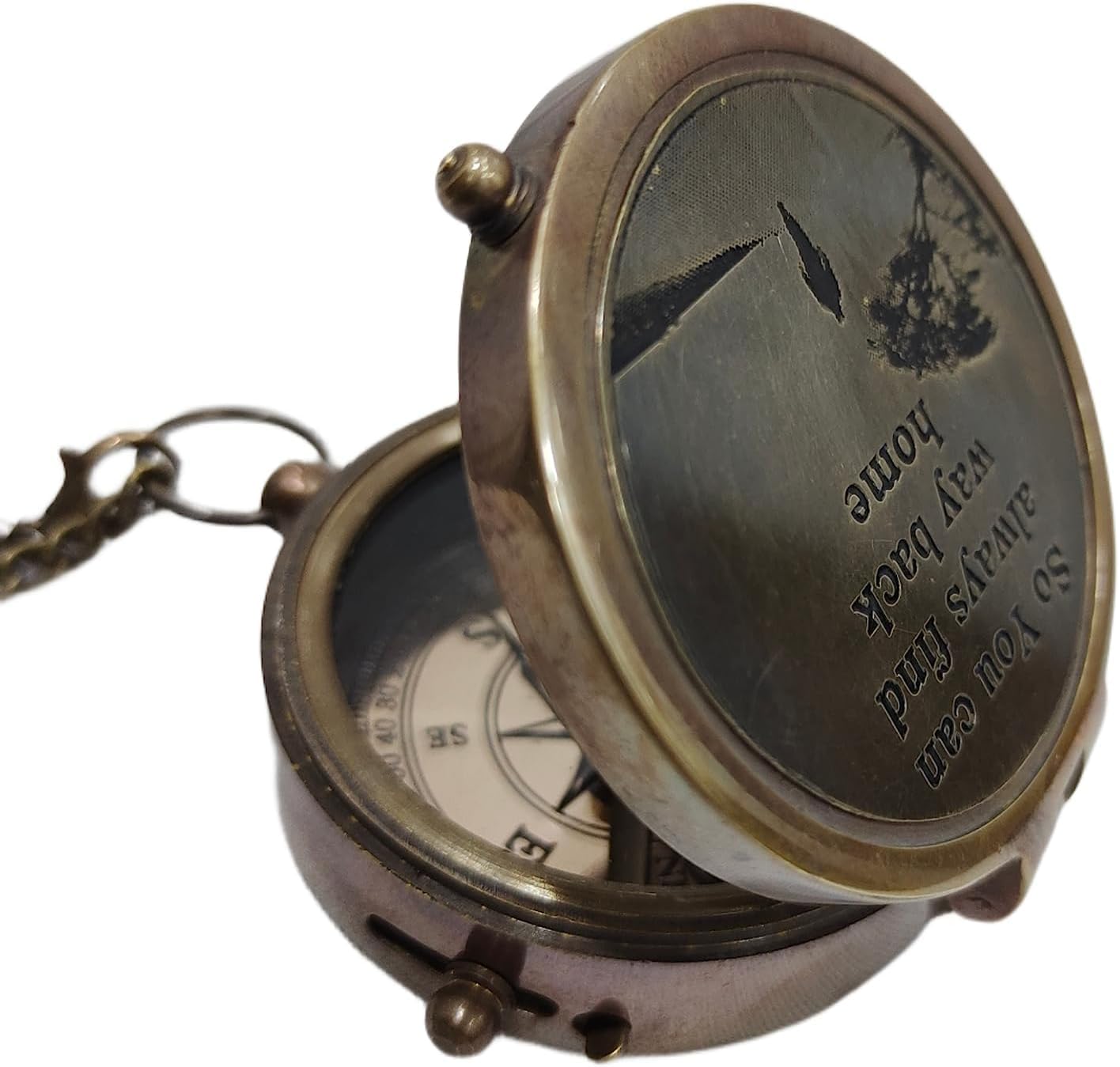 Brown Royal Vintage Brass Compass Antique Look Office Table Decor, Home Decor Beautiful Designed Brass Compass