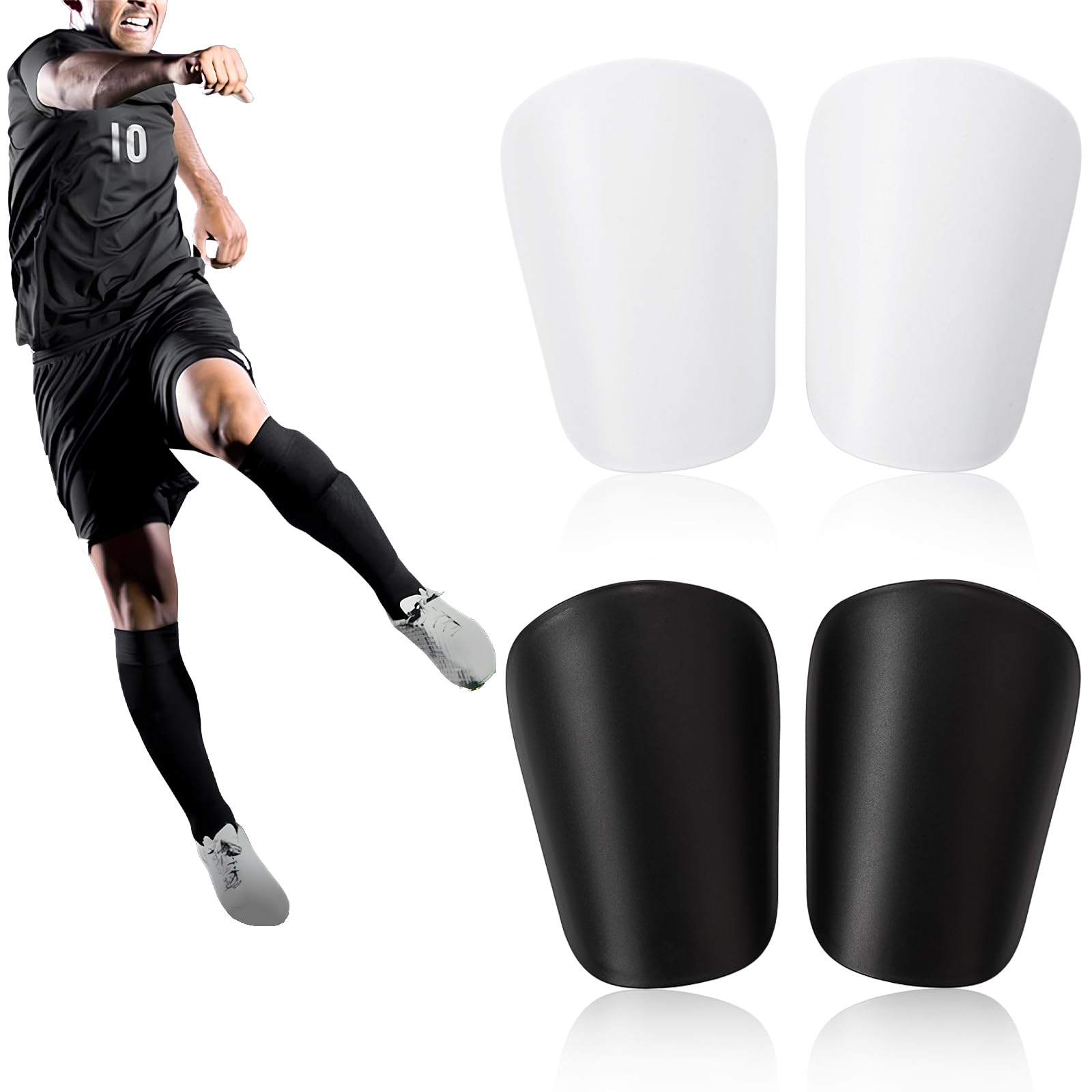 4x Mini Schienbeinschoner 8x5cm - Leichte Schutzschoner Für Fußball Kinder