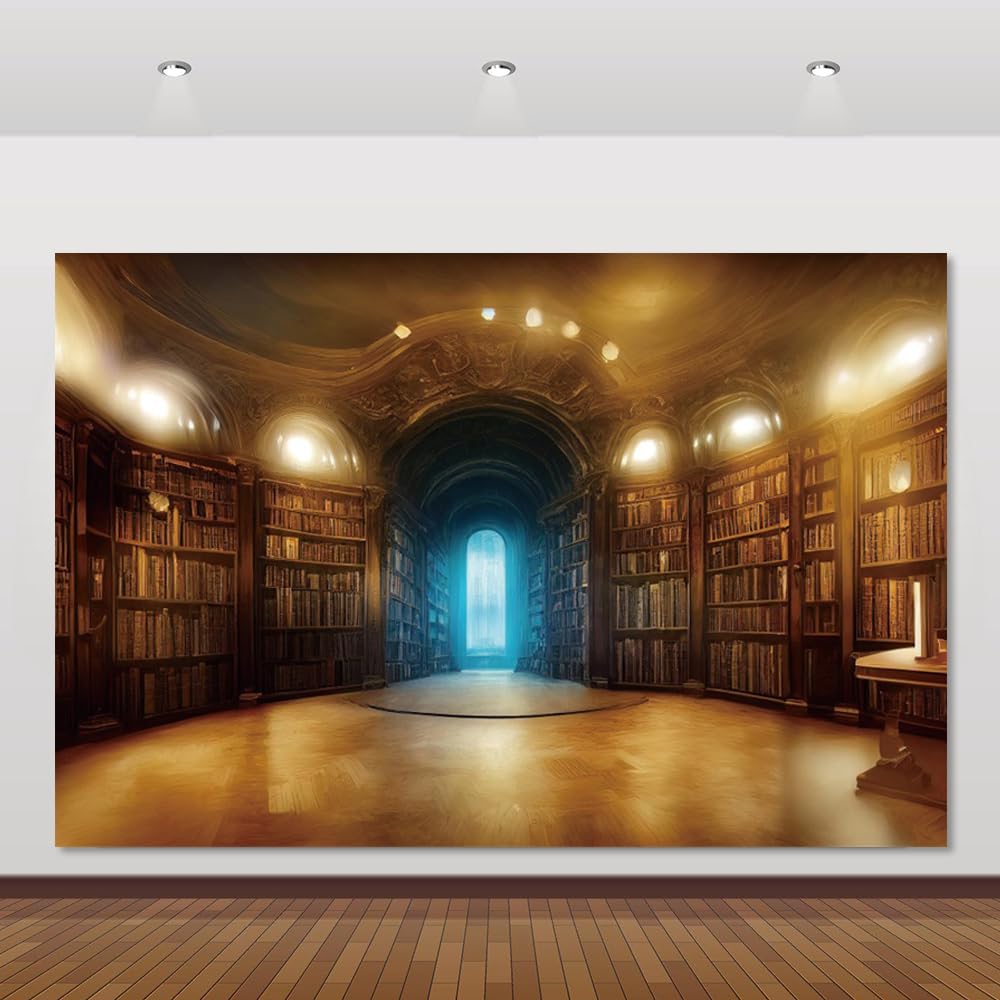 Photo Backdrop Vintage Vintage Bookshelf Photo Backdrop 10x8ft - Retro ...