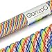 Ganzoo - Corda di sopravvivenza universale in paracord, 550 pollici (guaina in nylon), lunghezza totale 15 m, colore: arcobaleno