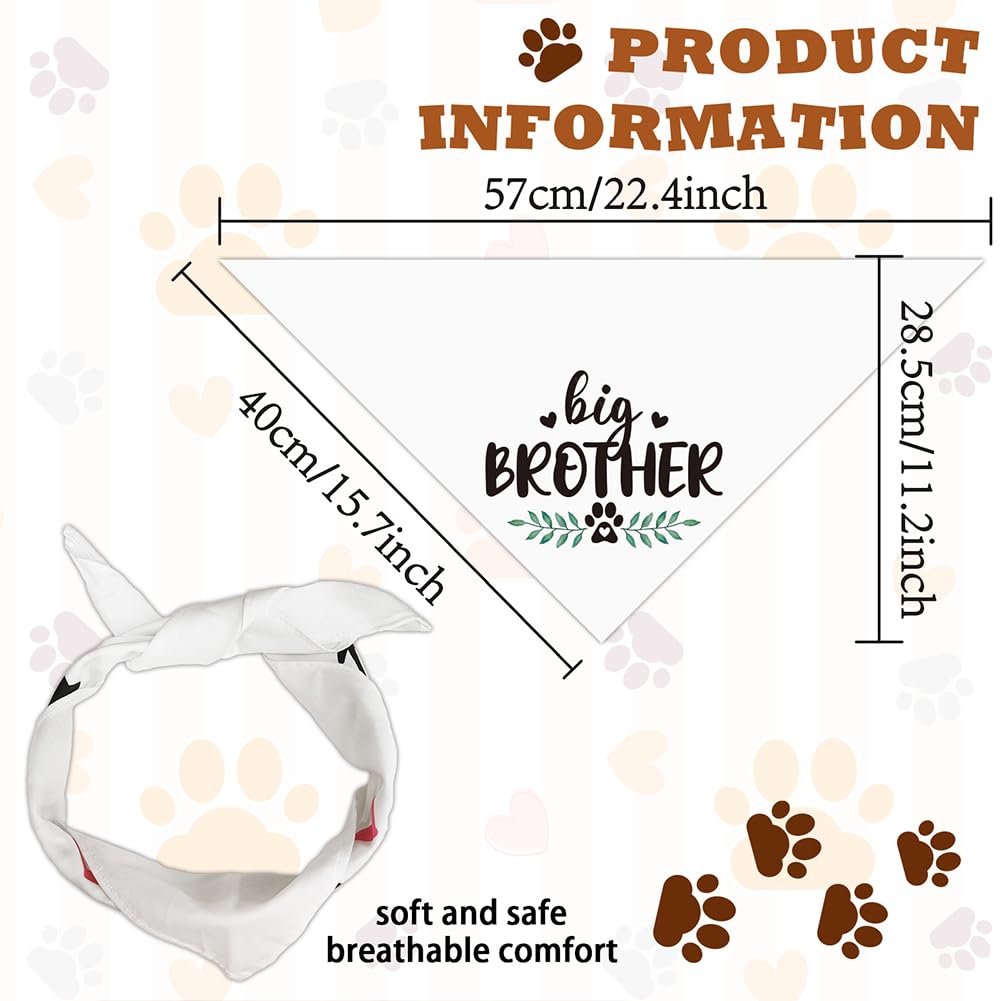 arricraft 1 bandana triangolare per animali domestici, in cotone, con scritta "Big Brother", lavabile, per cuccioli e gatti, bavaglini, accessori