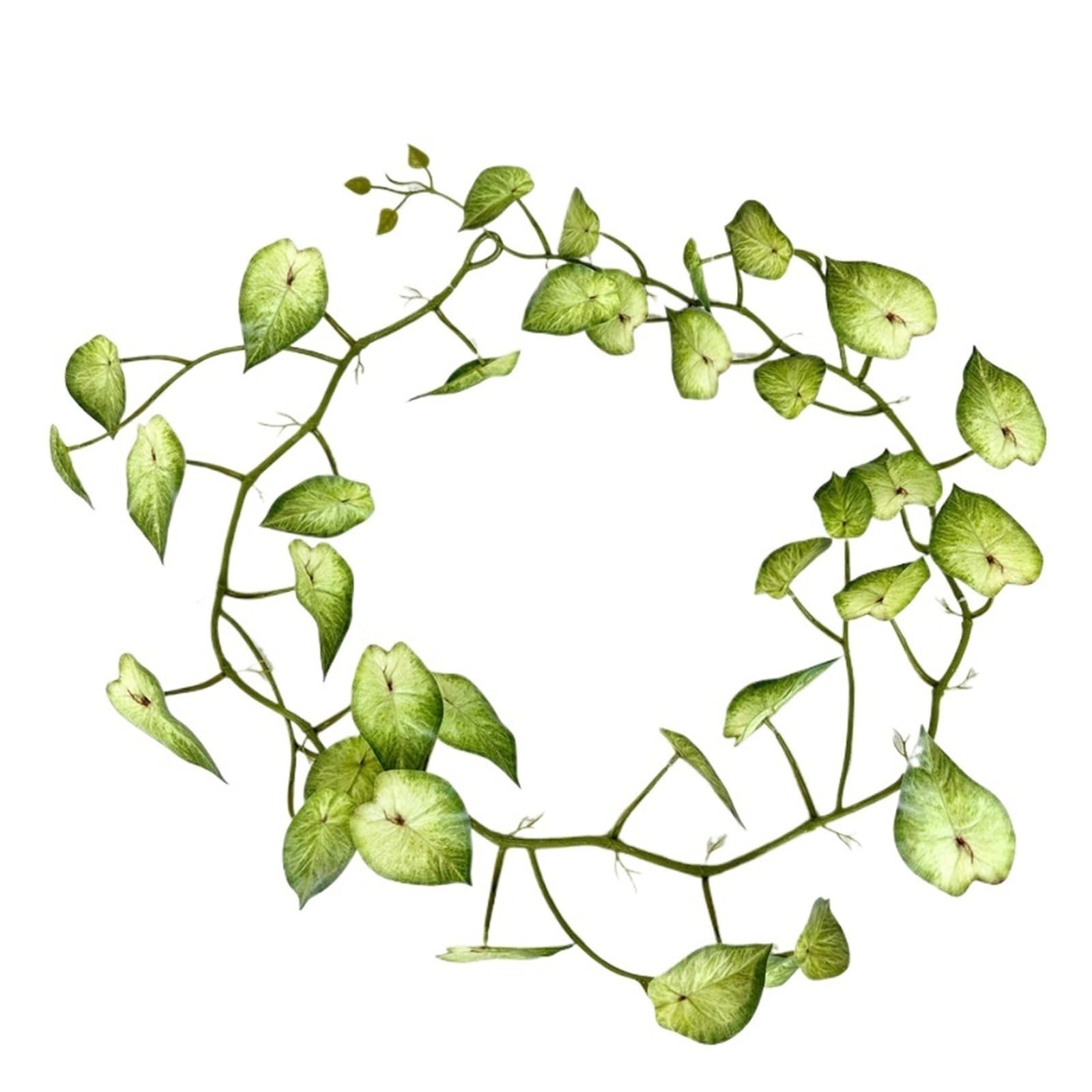 2pcs1.8m Artificial Lens Leaves Silk Plants Vines Floral Auditorium Decoration Simulation Leaf Green Plant Vine(Light green ivy)