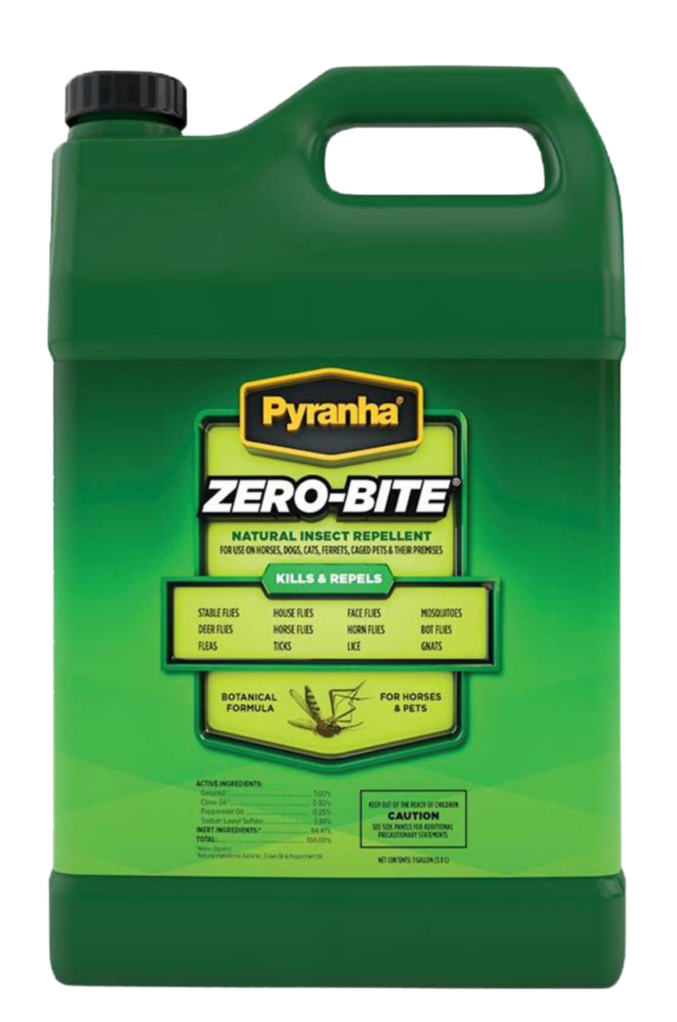 Tack Shack of Ocala Pyranha Fly Spray, Fly Spray for Horses, Pyranha Zero-Bite Gallon