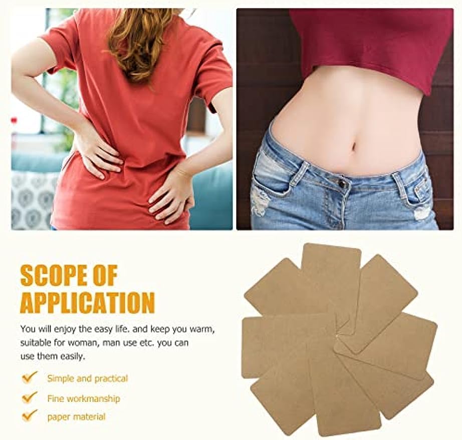 100pcs Ginger Patches Self-Heating Ginger Pad Herbal Ginger Patch for Neck, Shoulder, Hand, Back, Feet, Knee - Image 5