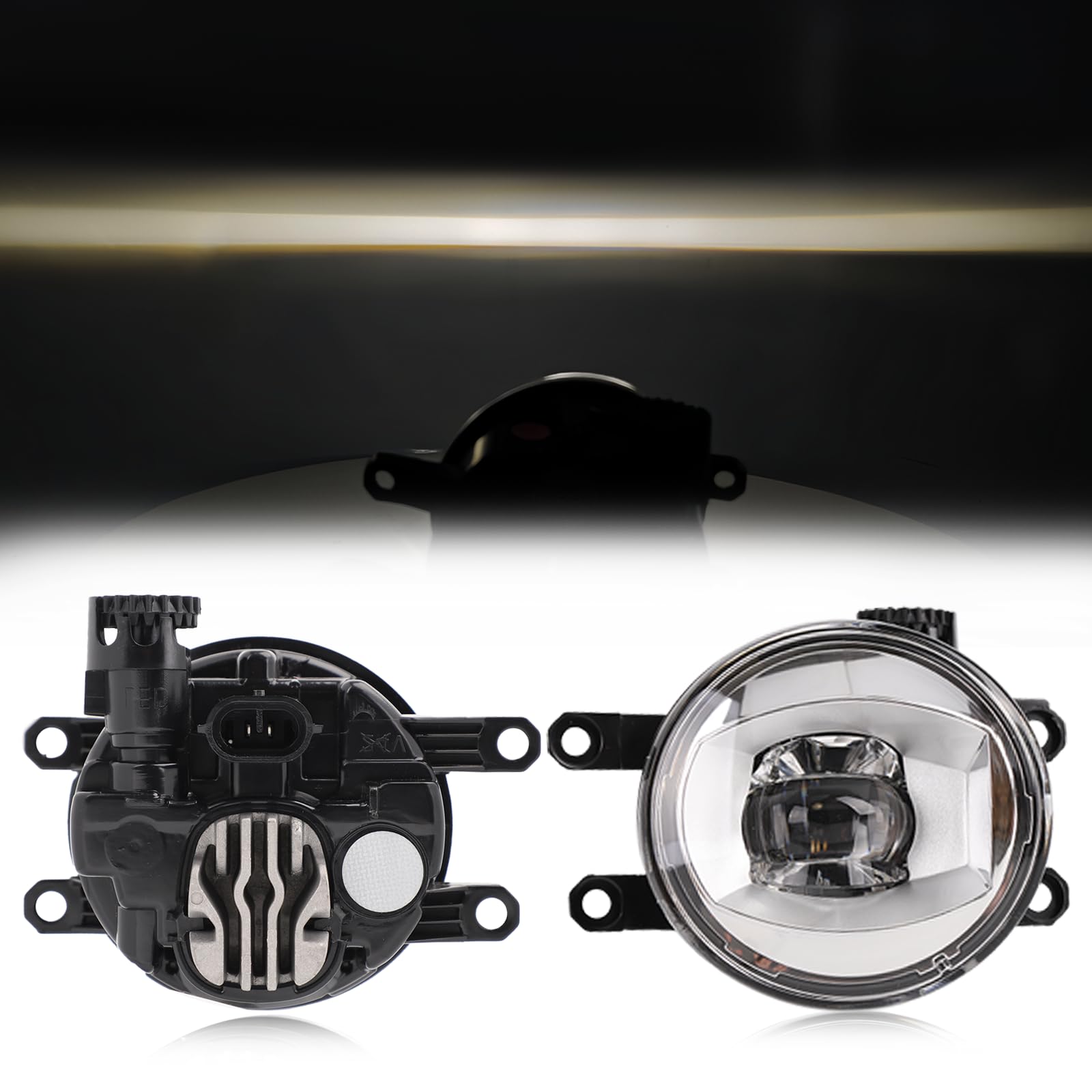Upgraded LED Fog Light Assembly Compatible with 2006-2013 Toyota Camry RAV4 Highlander Corolla Avalon 4Runner Tacoma Tundra, Lexus GS350 HS250h LX570