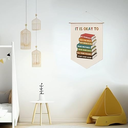 Miniatura 20 de Colgante de pared con texto en inglés «Everyone Is Valued», cita de bienvenida para el aula, decoración bohemia para el aula, «All Are Welcome