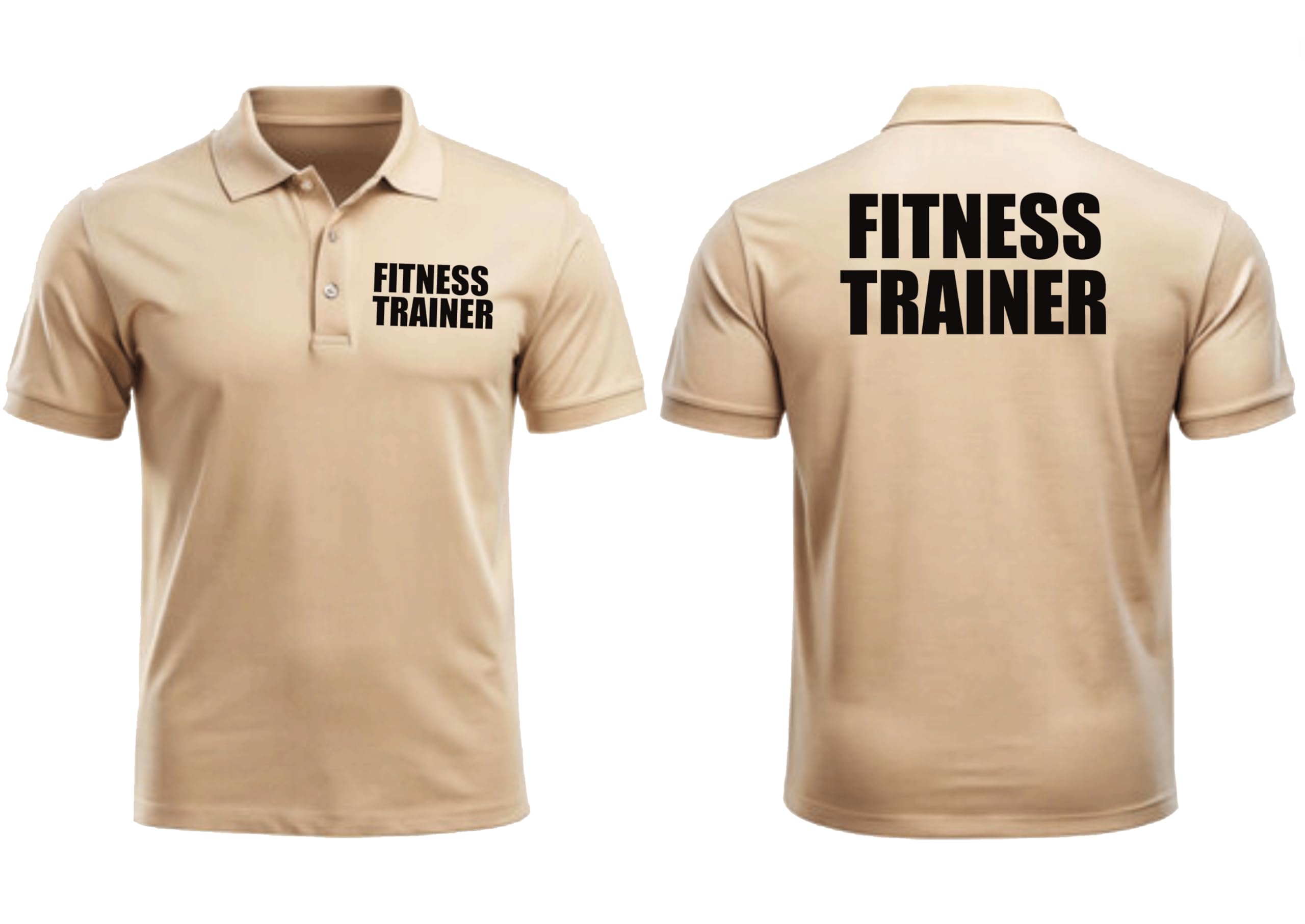 goobydooby Fitness Trainer Uniform Polo T-Shirt – Dual-Slde Printed | Half-Sleeve Collared Gym Staff & Personal Trainer Workwear | Unisex Workout Instructor Polo-picture-15