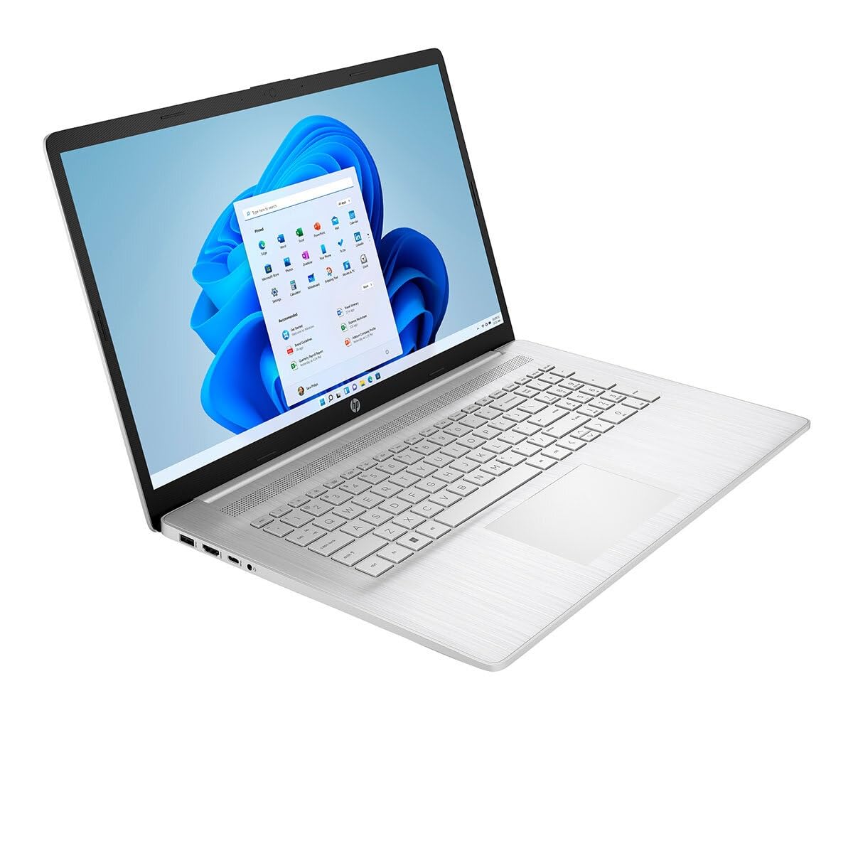 HP17s Laptop PC | Intel Core i3-1125G4 Processor | 8GB RAM | 256GB SSD | Intel UHD 655 GPU | 17.3 inch Full HD 16:9 display | Microsoft Windows 11 Home OS | Natural Silver
