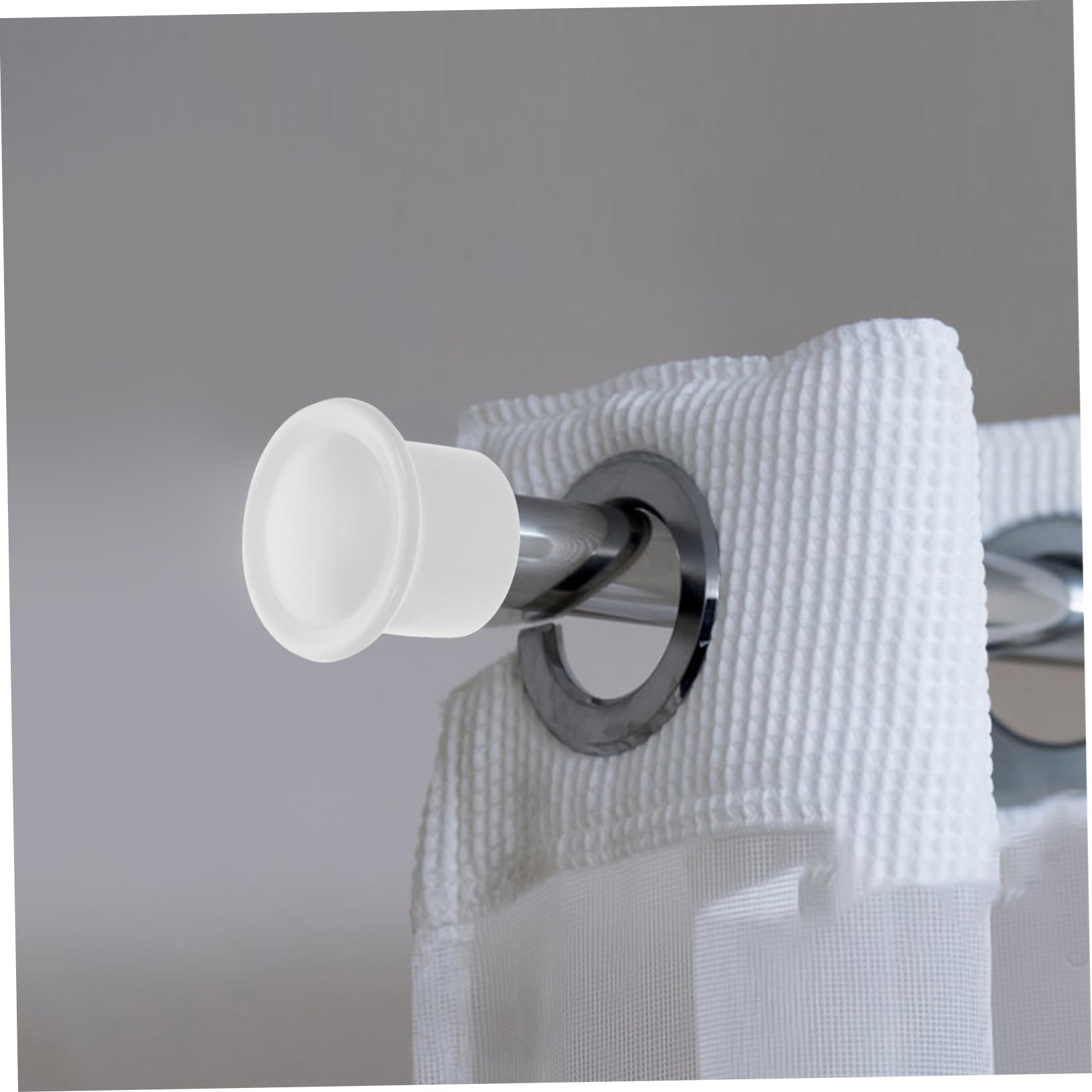 Embout Décoratif pour Tringle à Rideaux Blanc 95 Pcs en Plastique