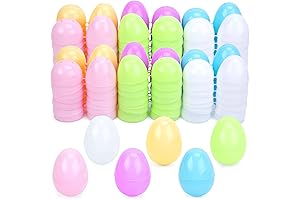 MCPINKY Colorful Pastel Plastic Eggs for Easter Celebrations