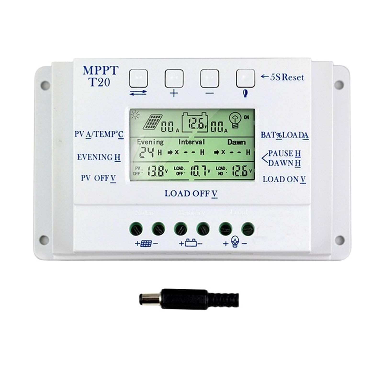Contrôleur de charge solaire MPPT 20A DELURA pour batterie 12V 24V