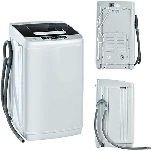 FUTADA Full Automatic Washing Machine, 2 in 1 Portable Laundry Washer, 8.8 Lbs Washer & Dryer Combo w/Built-in Barrel Light, LED Display, Energy Saving Top Load Washer for Camping, Apartment, Dorm