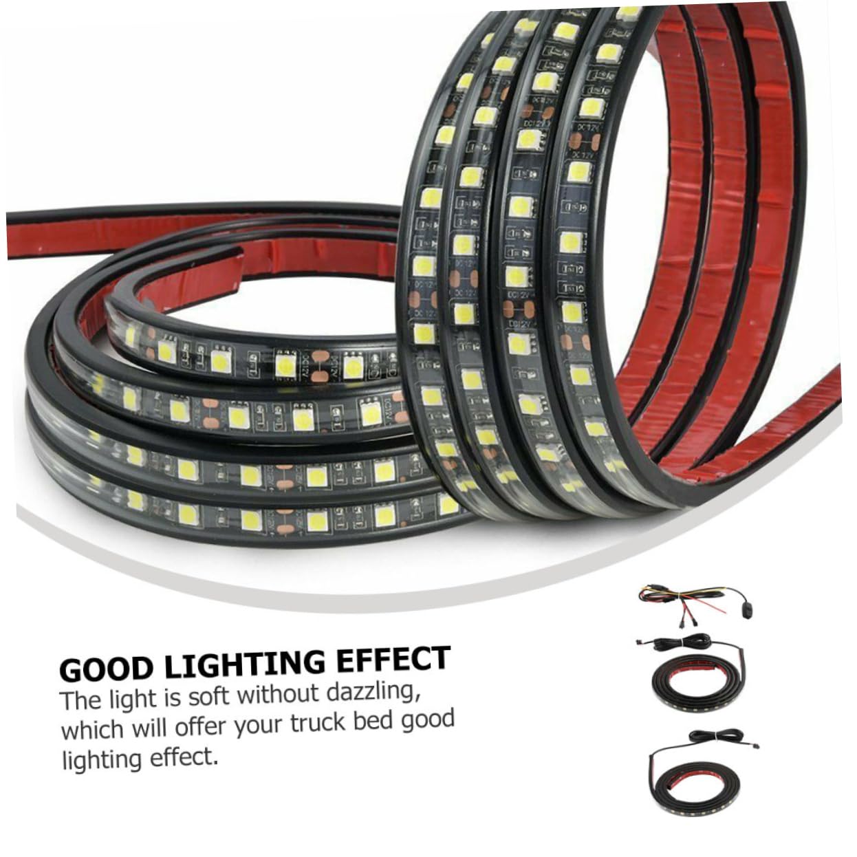 STOBAZA Striscia Luminosa per Cassone Pick-up 3 Pezzi, Luce Bilaterale per Camion, Accessorio Lampada Auto Compatibile per Guida Notturna e Illuminazione Cassone