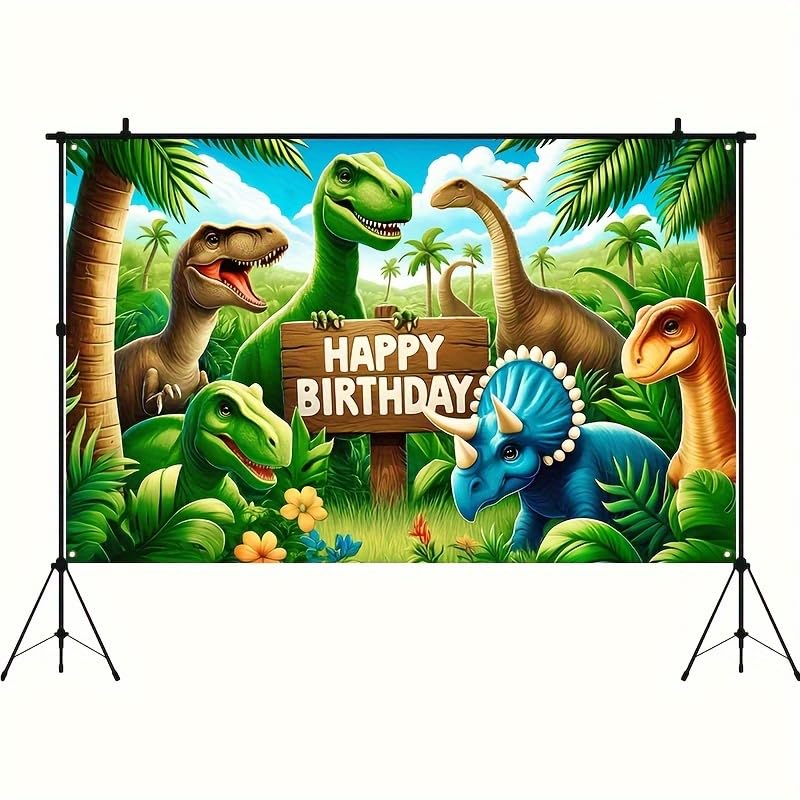 BlissYard Dinosaur Backdrop Dinosaur Birthday Decorations Jungle Theme Decorations Safari Banner Backdrop Photo Booth Photography Background Decor for