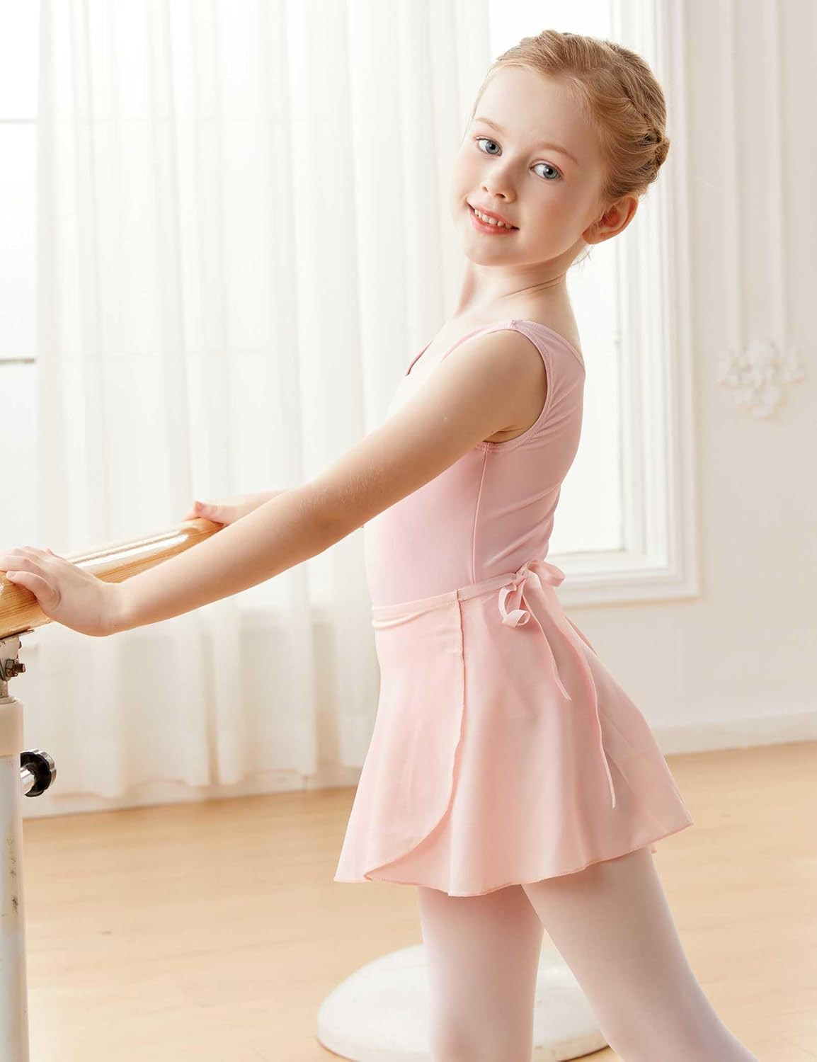 Daydance Lined Spandex Girls Dance Leotards with Removable Ballet Skirts, Dance Tights 3 in 1 Set - Image 5