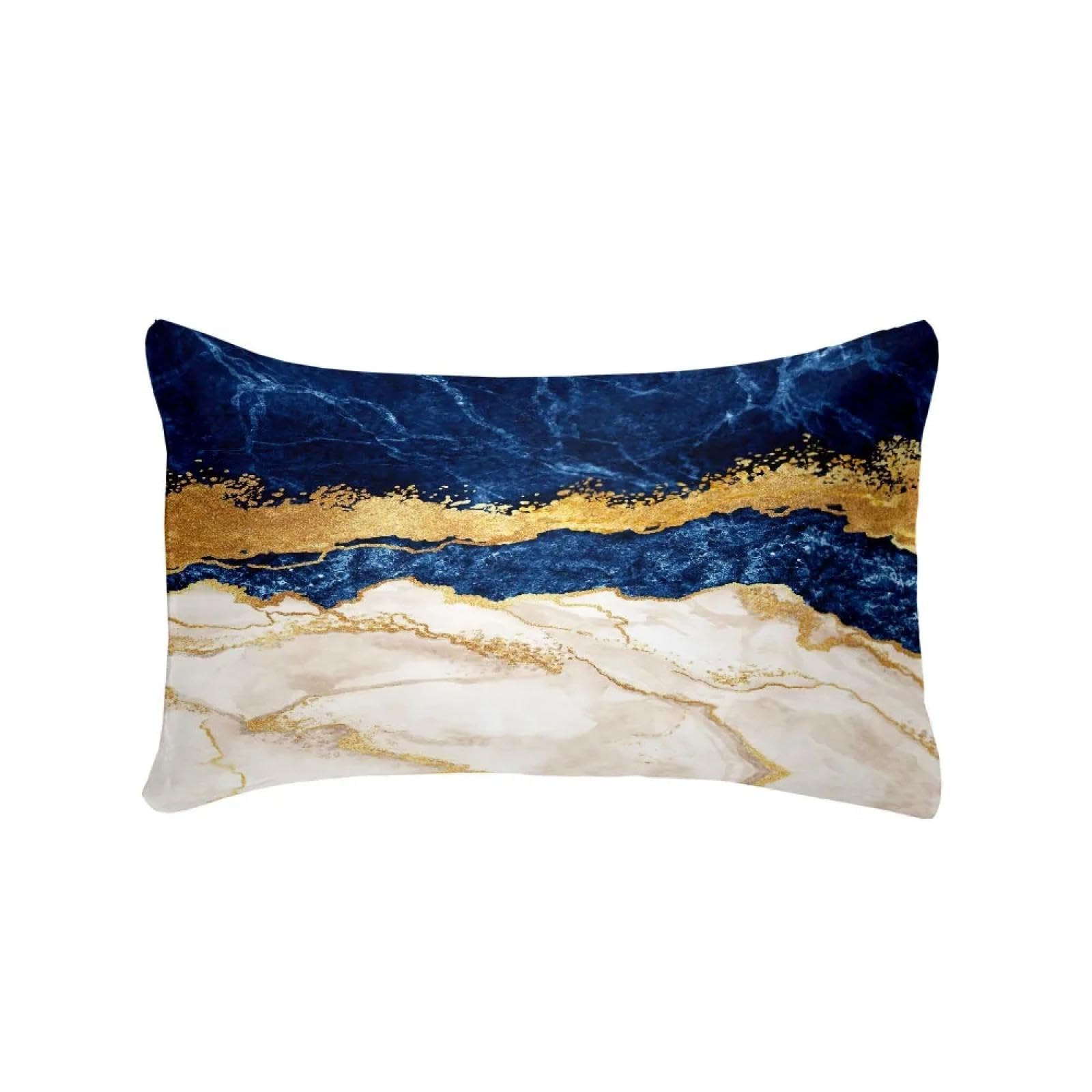 Marmur niebieski złoty teksturowany zestaw poszewek na kołdrę King Queen Double Full Twin pojedynczy rozmiar zestaw pościeli do dekoracji sypialni 200 x 220 cm /80 x 80 cm x 2
