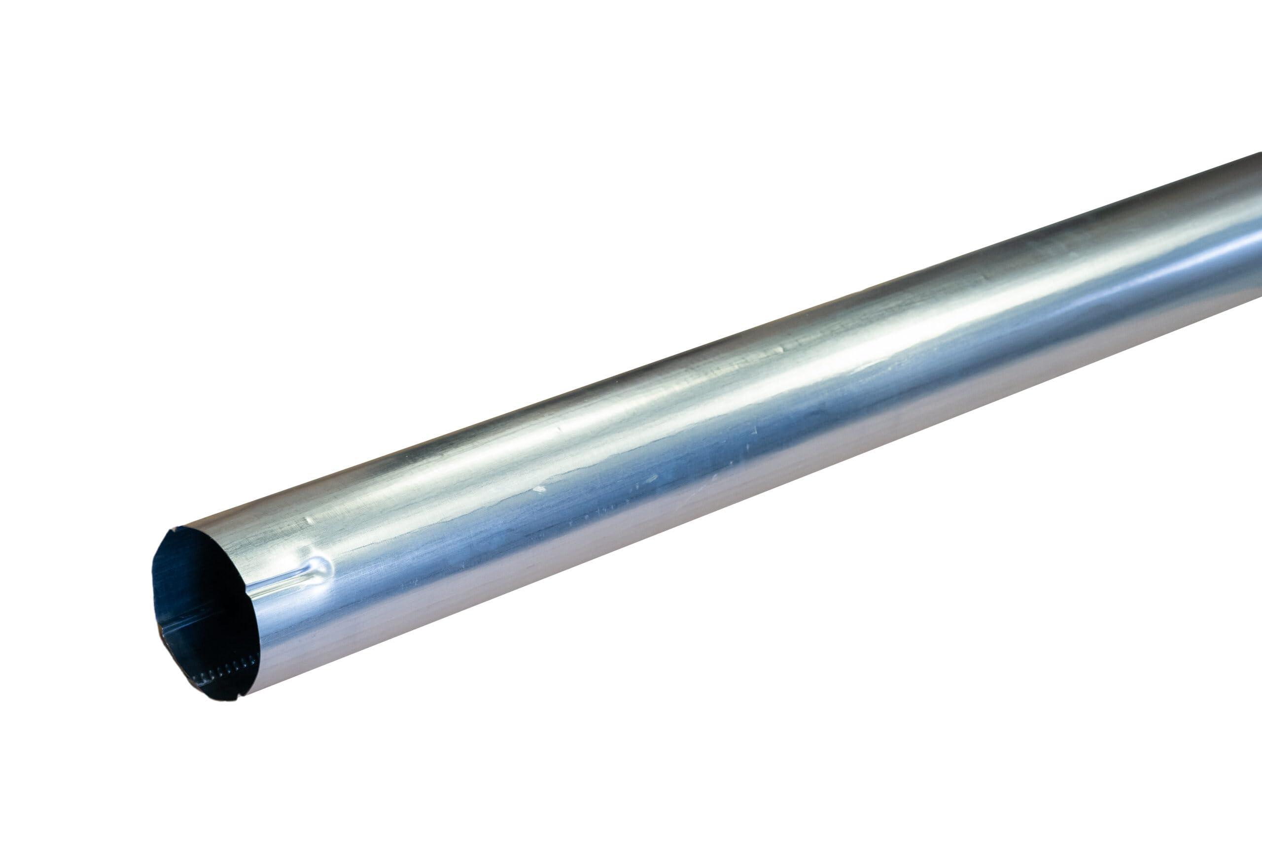 Tuyau de descente rond pour gouttière en Acier Galvanisé - Adaptable au zinc, Mâle/Femelle, Diamètre 100 mm - Longueur totale 2 Mètres – LPP